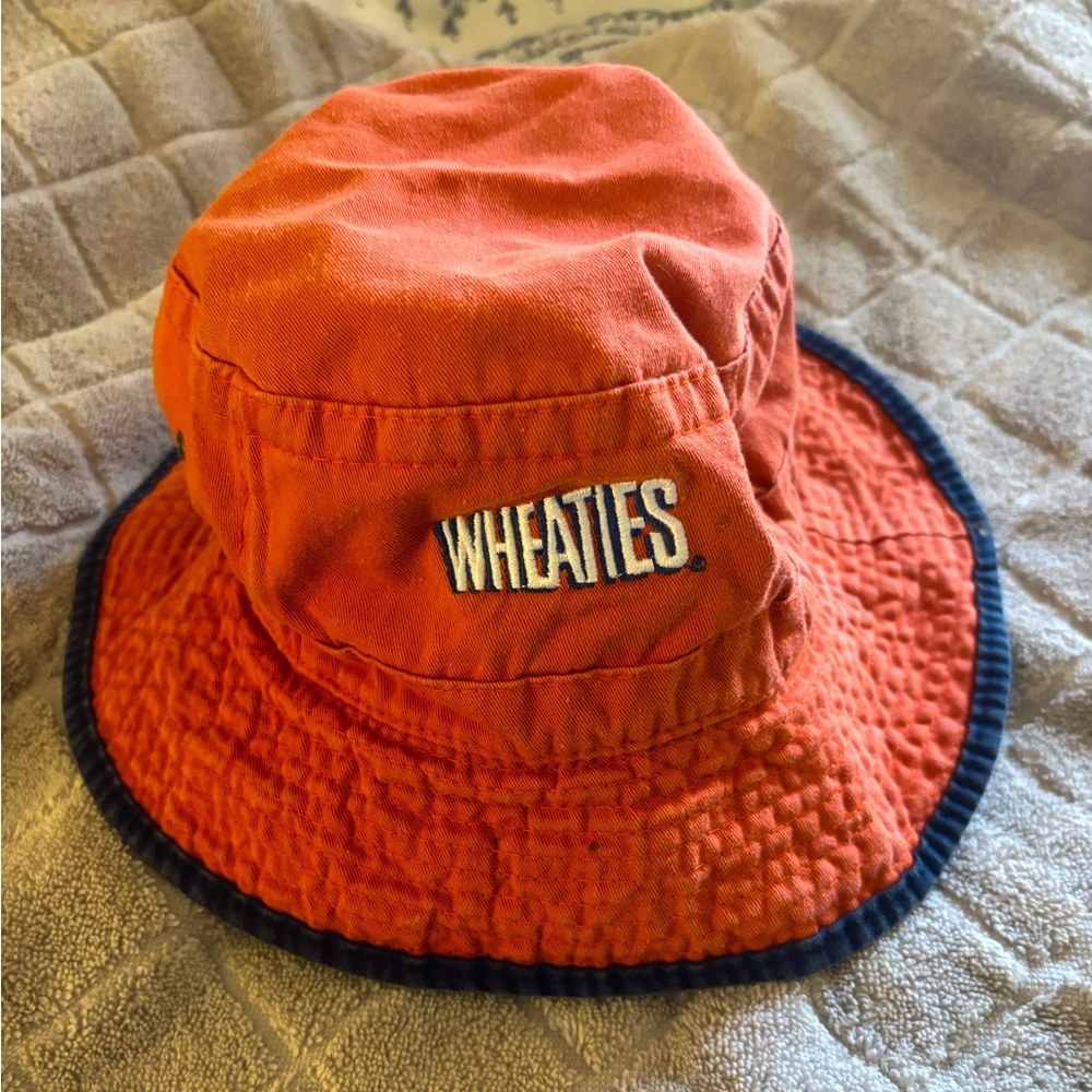 Wheaties Orange and Blue Bucket Hat with logo size L/XL